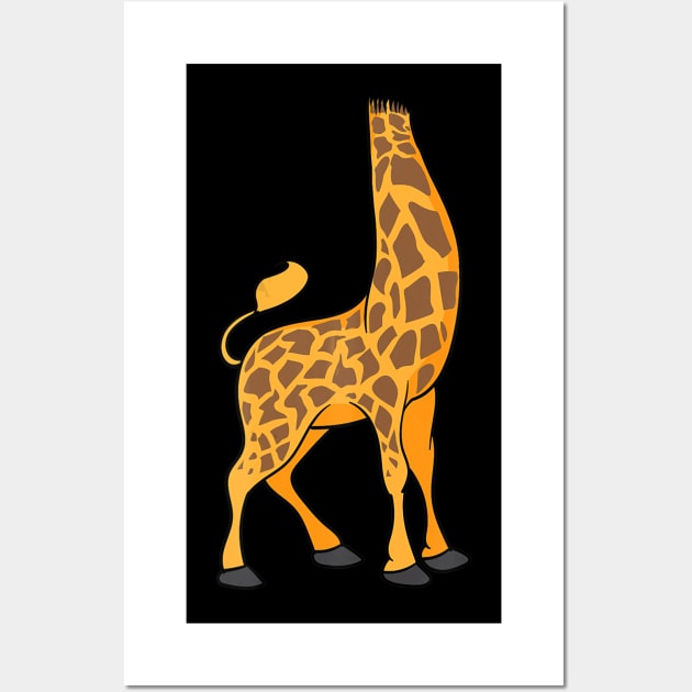 Giraffe Halloween Costume Shirt Cool Animal Dress Up Gift Wall Art by klausgaiser